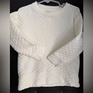 The Beaufort Bonnet Company Quilted Cream crew neck Sweatshirt